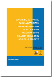 Documento de trabajo para la definición y configuración de una ficha de Buenas prácticas sobre inclusión social en el seno de la red RETIS